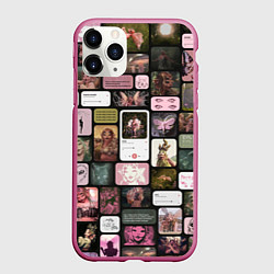 Чехол iPhone 11 Pro матовый Melanie Martinez portals, цвет: 3D-малиновый