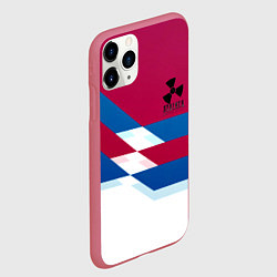 Чехол iPhone 11 Pro матовый Stalker geometry, цвет: 3D-малиновый — фото 2