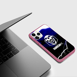 Чехол iPhone 11 Pro матовый Rainbow six storm, цвет: 3D-малиновый — фото 2