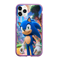 Чехол iPhone 11 Pro матовый Sonic красочный мир, цвет: 3D-фиолетовый