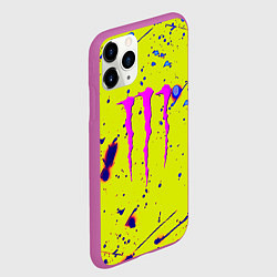 Чехол iPhone 11 Pro матовый Monster energy краски, цвет: 3D-фиолетовый — фото 2