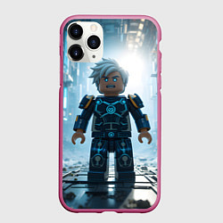 Чехол iPhone 11 Pro матовый Роблокс электрический, цвет: 3D-малиновый