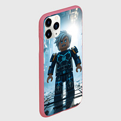 Чехол iPhone 11 Pro матовый Роблокс электрический, цвет: 3D-малиновый — фото 2