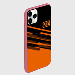 Чехол iPhone 11 Pro матовый PUBG geometry line, цвет: 3D-малиновый — фото 2