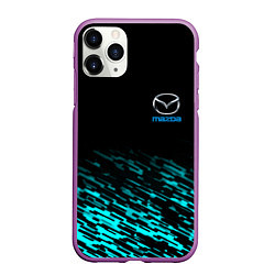 Чехол iPhone 11 Pro матовый Mazda голубые краски, цвет: 3D-фиолетовый