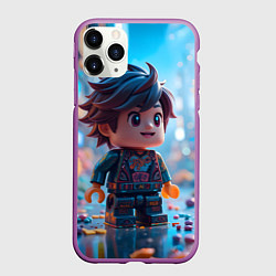 Чехол iPhone 11 Pro матовый Человечек из лего, цвет: 3D-фиолетовый