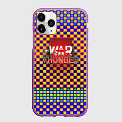 Чехол iPhone 11 Pro матовый Warthunder клетка, цвет: 3D-фиолетовый