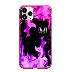 Чехол iPhone 11 Pro матовый Honda flame pink, цвет: 3D-малиновый