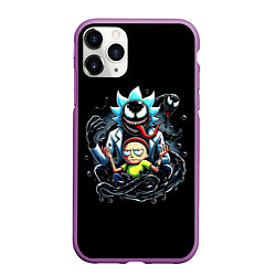 Чехол iPhone 11 Pro матовый Morty and Rick - we are Venom, цвет: 3D-фиолетовый