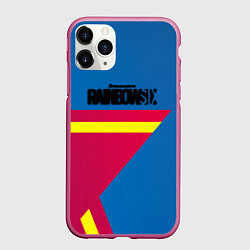Чехол iPhone 11 Pro матовый Rainbow six stargame, цвет: 3D-малиновый