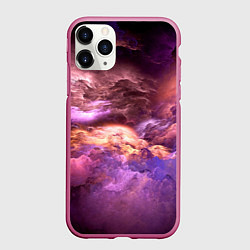 Чехол iPhone 11 Pro матовый Сиреневый туман текстура, цвет: 3D-малиновый
