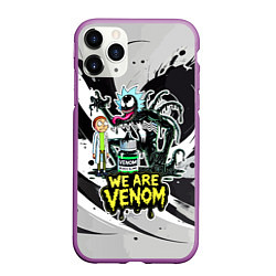 Чехол iPhone 11 Pro матовый Rick-Venom and Morty - meme, цвет: 3D-фиолетовый