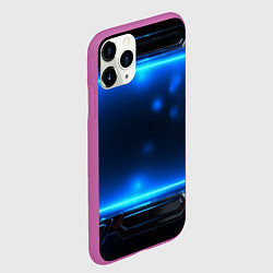 Чехол iPhone 11 Pro матовый Синяя неоновая атмосфера, цвет: 3D-фиолетовый — фото 2