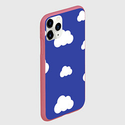 Чехол iPhone 11 Pro матовый Легкие облака, цвет: 3D-малиновый — фото 2