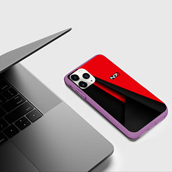 Чехол iPhone 11 Pro матовый N7 - красная униформа, цвет: 3D-фиолетовый — фото 2