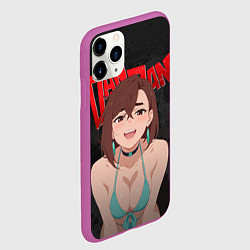 Чехол iPhone 11 Pro матовый Momo Boobs, цвет: 3D-фиолетовый — фото 2