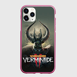 Чехол iPhone 11 Pro матовый Warhammer - Vermintide 2, цвет: 3D-малиновый