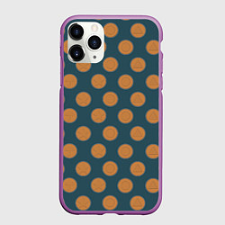 Чехол iPhone 11 Pro матовый Игра в кальмара печенье, цвет: 3D-фиолетовый