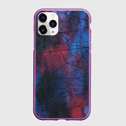 Чехол iPhone 11 Pro матовый Космическая паутина, цвет: 3D-фиолетовый