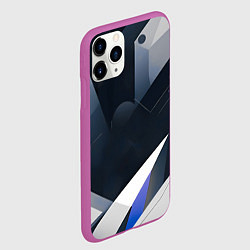 Чехол iPhone 11 Pro матовый Абстракция город следующего века, цвет: 3D-фиолетовый — фото 2