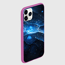 Чехол iPhone 11 Pro матовый Объемная синяя текстура, цвет: 3D-фиолетовый — фото 2
