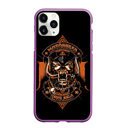 Чехол iPhone 11 Pro матовый Motorhead england, цвет: 3D-фиолетовый