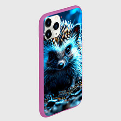 Чехол iPhone 11 Pro матовый Ежик в разрядах молний, цвет: 3D-фиолетовый — фото 2