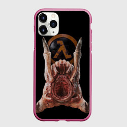 Чехол iPhone 11 Pro матовый Half life - headcrab, цвет: 3D-малиновый