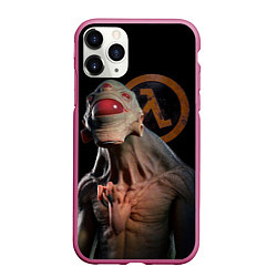 Чехол iPhone 11 Pro матовый Half life - vortigaunt, цвет: 3D-малиновый