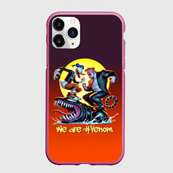 Чехол iPhone 11 Pro матовый Two Donalds and Venom - meme, цвет: 3D-малиновый