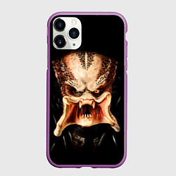 Чехол iPhone 11 Pro матовый Predator - хищник, цвет: 3D-фиолетовый