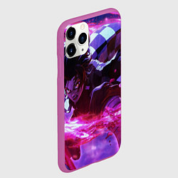 Чехол iPhone 11 Pro матовый Клинок рассекающий демонов - аниме, цвет: 3D-фиолетовый — фото 2