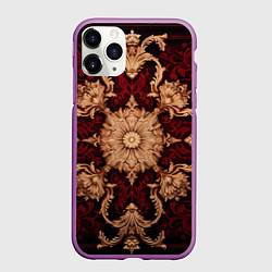 Чехол iPhone 11 Pro матовый Классический красный ковер, цвет: 3D-фиолетовый