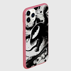 Чехол iPhone 11 Pro матовый Морда свирепого симбиота - нейроарт, цвет: 3D-малиновый — фото 2