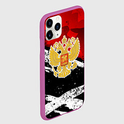 Чехол iPhone 11 Pro матовый Герб России - богровый, цвет: 3D-фиолетовый — фото 2