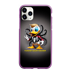 Чехол iPhone 11 Pro матовый Venom-Duck-Trump joke, цвет: 3D-фиолетовый