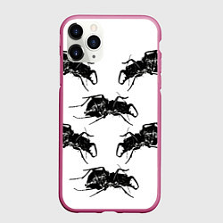Чехол iPhone 11 Pro матовый Mezzanine, цвет: 3D-малиновый