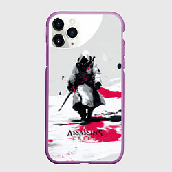 Чехол iPhone 11 Pro матовый Assassins Creed ninja, цвет: 3D-фиолетовый