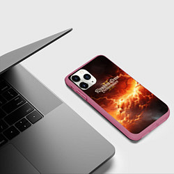Чехол iPhone 11 Pro матовый Kingdom Come Deliverance 2 logo, цвет: 3D-малиновый — фото 2