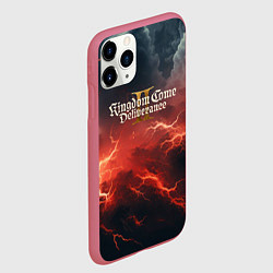 Чехол iPhone 11 Pro матовый Kingdom Come Deliverance 2 красное небо, цвет: 3D-малиновый — фото 2