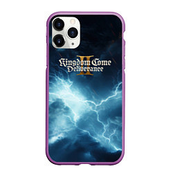 Чехол iPhone 11 Pro матовый Kingdom Come Deliverance 2 logo sky, цвет: 3D-фиолетовый