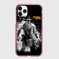 Чехол iPhone 11 Pro матовый Indiana Jones, цвет: 3D-малиновый