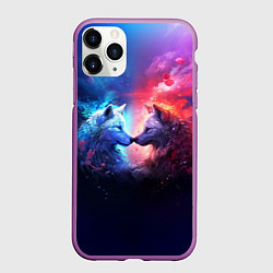 Чехол iPhone 11 Pro матовый Любовь хищников, цвет: 3D-фиолетовый