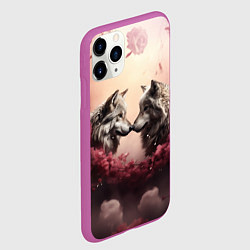 Чехол iPhone 11 Pro матовый Нежность хищников, цвет: 3D-фиолетовый — фото 2