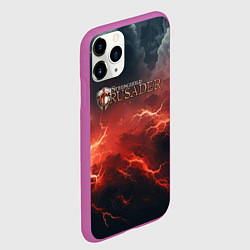 Чехол iPhone 11 Pro матовый Stronghold сrusader молния крестоносца, цвет: 3D-фиолетовый — фото 2