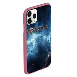 Чехол iPhone 11 Pro матовый Stronghold сrusader сила молний, цвет: 3D-малиновый — фото 2