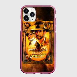 Чехол iPhone 11 Pro матовый Indiana Jones and raiders of lost ark, цвет: 3D-малиновый