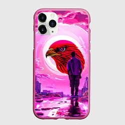 Чехол iPhone 11 Pro матовый Город Атланта Хокс, цвет: 3D-малиновый
