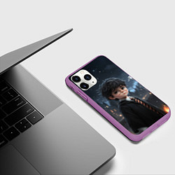 Чехол iPhone 11 Pro матовый Серьезный Гарри Поттер, цвет: 3D-фиолетовый — фото 2