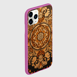 Чехол iPhone 11 Pro матовый Старинные узоры, цвет: 3D-фиолетовый — фото 2